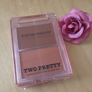 STRAWBERRY SORBET 🍓 Sophia + Mabelle Two Pretty Cream and Satin Blush Duo NWT